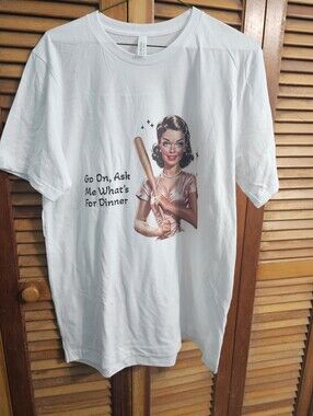 Bella + Canvas Retro Pinup Graphic Tee Size Large | NWT
